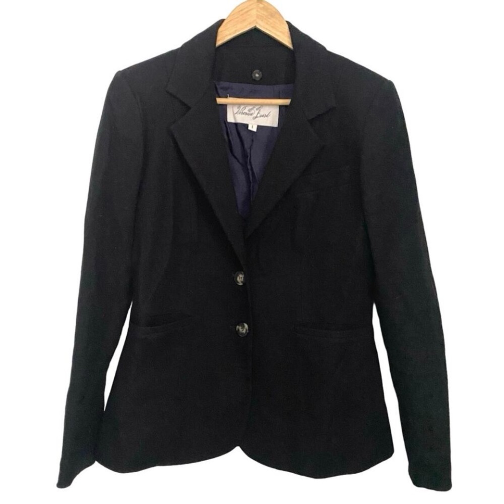 Veronica Beard Blazer Classic Dickey Jacket Wool Cashmere Single Breasted Black